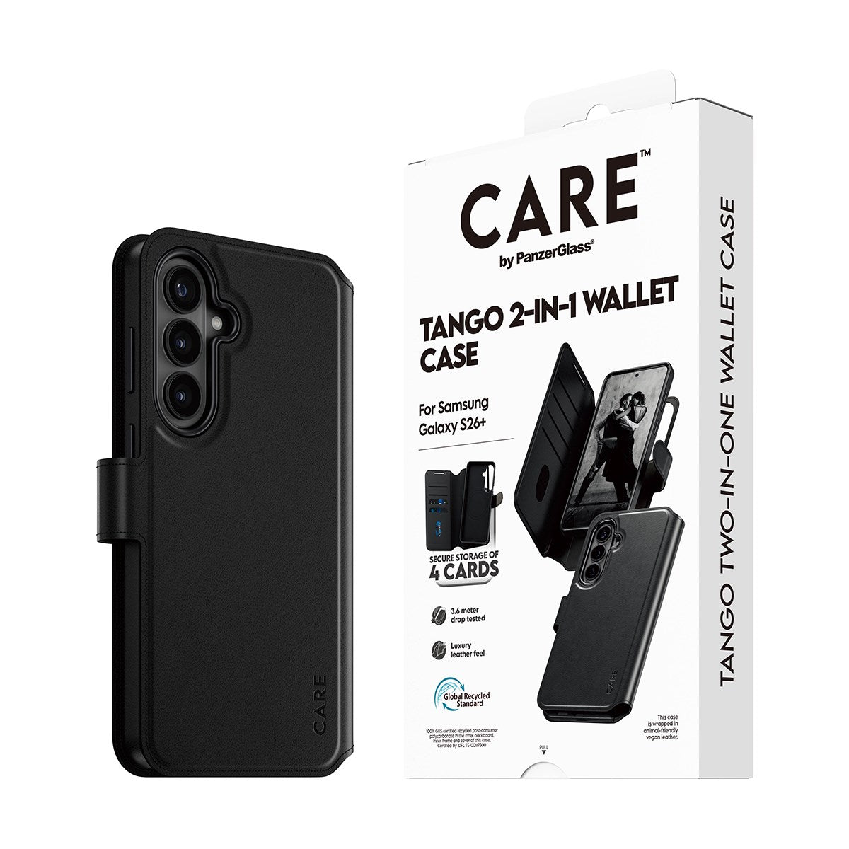 CARE™ by PanzerGlass® Tango 2-in-1 Wallet Case w. Qi Samsung Galaxy S26+